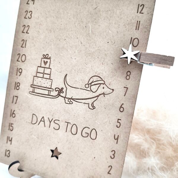 Weihnachtscountdown Karte