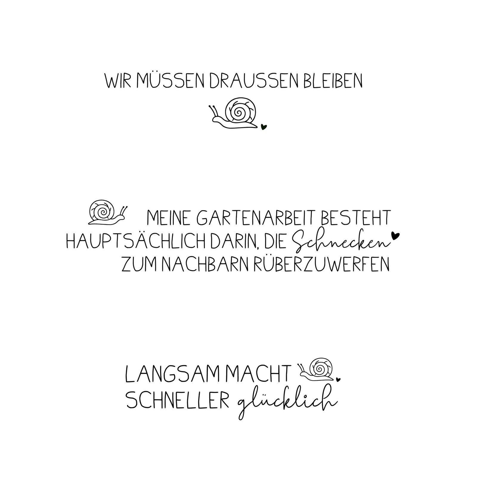 "SchneckenGEFLÜSTER" Schilderset – Bild 2